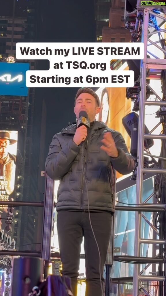 Jonathan Bennett Instagram - Stream to your TV LIVE at TSQ.org starting at 6pm EST LIVE (real time)- my yearly disclaimer to my aunts in Ohio. “No Aunt Debbie, I am not on Ryan Seacrest’s show. No, you didn’t see me on CNN with Anderson and Andy, because I have my own show that 1.8 Billion people stream around the world, who don’t watch cable but want to see all the action in Time Square on NYE with no commercials, including special guests performances that are ONLY for the official LIVE STREAM for Times Square. You watch me by streaming me live, at TSQ.org and you play it to your TV starting at 6pm.