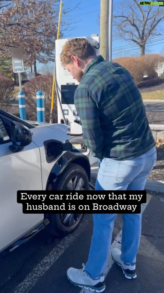 Jonathan Bennett Instagram - Driving in our @nissanusa ARIYA is a whole new adventure now that he’s a “Broadway Star.” Love this car...and this man. #nissanpartner