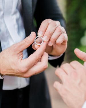 Jonathan Bennett Instagram - Celebrating #NationalFreedomToMarryDay with @kayjewelers, and celebrating the fact that we get to create our own traditions when it comes to our LGBTQ  weddings. #KAYPartner We designed ‘Our Ring by Jaymes   Jonathan’ to create our own tradition of having a ring we flipped at our ceremony. Worn with the diamonds facing out while engaged, then flipped when we said ‘I do’ to reveal the wedding band side with the diamonds facing you. Available at KAY.com 

📸 @toddthephotographer