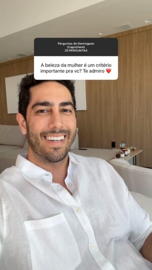 Jonathan Nemer Instagram - E aí… beleza é um critério importante? Pra mim, SIM! Beleza… higiene… a pessoa não precisa ser uma MISS, um MISTER… mas você precisa gostar do que vê, sentir atração. E vocês? O que pensam sobre esse tema?

PRÓXIMOS SHOWS:
14/03 Curitiba/PR
15/03 Goiânia/GO
16/03 Brasília/DF ESGOTADO
17/03 Anápolis/GO
19/03 São José dos Campos/SP
20/03 São Paulo/SP
21/03 Rio de Janeiro/RJ
22/03 Duque de Caxias/RJ
15/04 Guarulhos/SP
16/04 Mogi das Cruzes/SP
17/04 Vitória/ES
18/04 Fortaleza/CE
20/04 Salvador/BA
23/04 São Luis/MA

INGRESSOS: jonathannemer.com.br