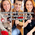 Jordan Fisher Instagram - Jordan Fisher breaking a Broadway.com exclusive headline 📰? Lola Tung’s favorite season, not one you might expect 🌊 ! Ani DiFranco stepping in as a Fate for one night only ✨? The three new stars of HADESTOWN chat at the beautiful Starchild Rooftop as they pick flower questions 🌹 Travel over to Broadway.com for tickets! 🎟️ #hadestown #broadway #jordanfisher #lolatung #anidifranco #musicaltheatre #musicals #waitforme #interview #theatrekid #bway