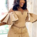 Joselyn Dumas Instagram - Incredible designs for a good cause🎗️. 15% of the cost of purchase YOU make and production goes to support the provision of Period Cups to end #periodpoverty in Ghana one cup at a time. ❤️ Cc @joselyndumasfoundation @couldyoucup. Thank you all for your continued support. ❤️ 🛍️SHOP YOUR TAILORED DESIGN AT @the_shedollemporium Dress: @shebybena Make up: @lawrebabe_rebirth Hair: @cmhairbyhills Photography: @chocolate_shot_it Music🎶 : @youngjonn Aquafina #owanbestyle #owanbe #ghanawedding #ghanafashion