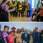 Joselyn Dumas Instagram - Thrilled to have IBOM AIR join the ties that bind Ghana & Nigeria and to foster development across both countries in trade and more. Thanks to Akwa Ibom State for championing this and Congratulations!! @ibomairlines 💐🧡💚 AKWAABA -Welcome to Ghana 🇬🇭. FLY IBOM AIR Outfit: @duabaserwa thanks for this stunning outfit 👌🏾❤️ Make-Up: @denni_makeover 😘 Hair: @oh_my_hairr Photography: @manuelphotography_official