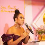 Joselyn Dumas Instagram - Had an incredible time moderating 🎤 and sharing genuine conversations with some amazing women on everything that encapsulates being the iconic woman that we are and aspire to be and I loved every bit of it. The @iconicwomanhoodcircle #IconicLBW2023 powered by the phenomenal @iconicwomanhood_coach Thank you Ekene for creating such a safe space for women to share and love on each other genuinely 💕💕 Outfit by: @pistisgh @melangebypistis Make Up: @denni_makeover Earrings: @bijough Photography: @tegabaahmedia