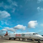 Joselyn Dumas Instagram - Thrilled to have IBOM AIR join the ties that bind Ghana & Nigeria and to foster development across both countries in trade and more. Thanks to Akwa Ibom State for championing this and Congratulations!! @ibomairlines 💐🧡💚 AKWAABA -Welcome to Ghana 🇬🇭. FLY IBOM AIR Outfit: @duabaserwa thanks for this stunning outfit 👌🏾❤️ Make-Up: @denni_makeover 😘 Hair: @oh_my_hairr Photography: @manuelphotography_official