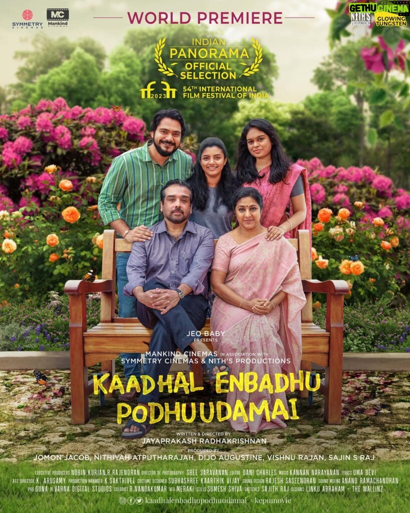 Josh Hutcherson Instagram - @kaadhalenbadhupodhuudamai is officially selected to IFFI GOA 2023! @iffigoa 😇 Presented by : @jeobabymusic Written & Directed by @jp.lens Produced by : @mankindcinemas in association with @symmetrycinemas & @nithsproductions @jomonspics @mortgagebynithiyah @vishnurajan_91 @dijo.augustine @sajinsraj Starring: @lijomol @rohinimolleti @vineeth_actor @anooshaprabhu @kaleshramanand @actressdeepaofficial Executive Producers : @nobinkurian @rajendran1023 DOP : @sree.saravanan Music : @kannannarayanan5 Editor : @danivcharles Art Director : @arusamy_art Sound Designer : @a_r_rajesh_ Sound Mixing : Anand Ramachandran Costume Designer : @subhaskaar Lyrics : @tamil_poet_umadevi Publicity Designs : @linkuabraham_manaloor Sketches : @artoliehere Stills & Making : @sumesh_shiva VFX : @vfxmeraki Line Producer: @toanandjose Subtitles : Pradeep K Vijayan PRO : @pro_guna #KaadhalEnbadhuPodhuUdamai @realtormural @malini_jeevarathinam @dhanaprem31 @prabu_director @cyril_1_ @ravi.kathiresan.7 @m.praveenkuma4