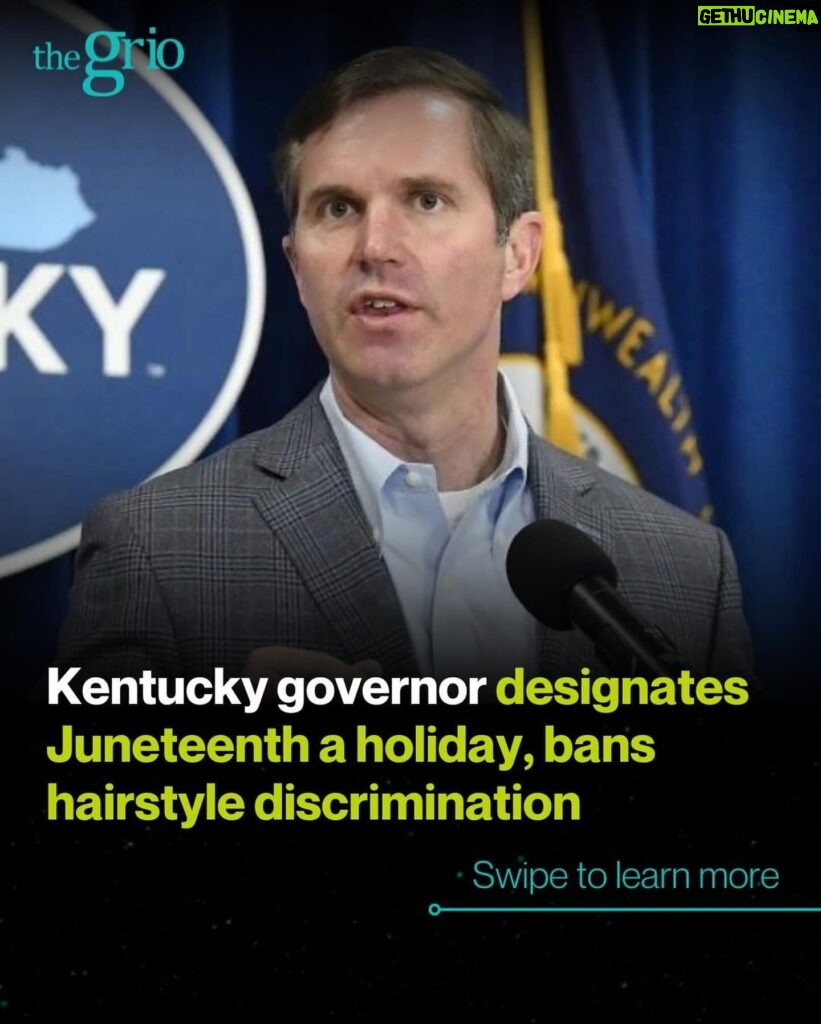 Joy Reid Instagram - Elections matter. Voting MATTERS. Especially in your state. Well done Kentucky in keeping this man as your governor. Had the Republican won none of this would be happening because he would have been as performatively anti-Black as he was on the #breonnataylor case. #andybeshear . Repost from @thegrio • Kentucky Gov. #AndyBeshear designated #Juneteenth as a holiday for state executive branch workers on Thursday and expanded protections in state hiring and employment by banning discrimination based on hairstyles. The separate executive orders signed by the Democratic governor represented his latest outreach to Black Kentuckians — but also reflected limits to that outreach. Beshear, seen as a rising Democratic star, took the actions after efforts to make Juneteenth a statewide holiday and outlaw discrimination based on hairstyles failed in the state’s Republican-supermajority legislature. “After years of inaction, I’ve decided I can no longer wait for others to do what is right,” said Beshear. For more, visit theGrio.com.