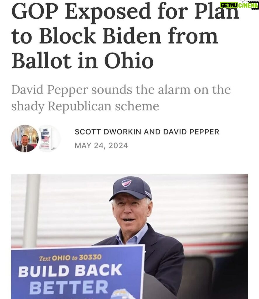 Joy Reid Instagram - These people are insidious… . Repost from @scottdworkin • ALERT: In Ohio Republicans are refusing to add President Biden to the ballot unless their unrelated policy demands are met. Please share this to help expose their anti-American scheme. https://www.dworkinsubstack.com/p/gop-exposed-for-plan-to-block-biden
