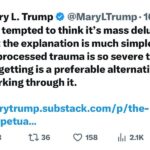 Joy Reid Instagram – @mary.l.trump on the mass trauma her uncle Donald, through his incompetent handling of the #covid pandemic and the cynicism of his #maga movement have exploited and weaponized in pursuit of permanent power.