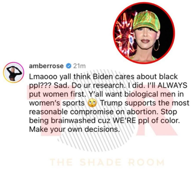 Joy Reid Instagram - Amber Rose: I’m not Black. Also Amber Rose: listen to me as an authority on why Black folks should vote for Trump 🧐