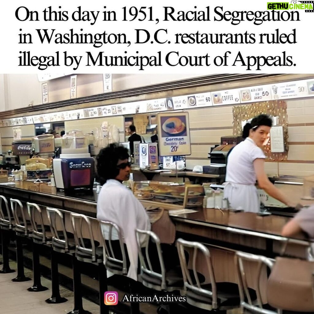 Joy Reid Instagram - Clarence Thomas apparently believes court rulings like this went too far. “Let me get my food shoved out the back window like in the good ole days without the woke government interference!” — Clarence probably… . Repost from @africanarchives • On this day in 1951, Racial Segregation in Washington, D.C. restaurants ruled illegal by Municipal Court of Appeals.