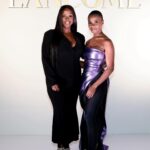 Joy Sunday Instagram - only the latest @laquan_smith for the latest @lancomeofficial girl ✨💜 last night was magical. I’m so lucky to have shared this moment with my family. I’m grateful to all the spirits that made us feel at home. Thank you to Sheika for fixing my makeup every 3 seconds since I kept tearing up 🤣 and shoutout to the only @kamkorderz for making my mama radiant! I know yall are tired of the novels, so I’ll keep it simple, beautiful. thank you. 🌹🤍 #lancome #makeupbysheiks #joysunday