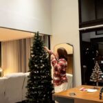 Joyce Ching Instagram - Grateful that we were able to rest and spend time together! Love you bb! 🫰🏼 Also our Christmas tree is up! 🥹🎄