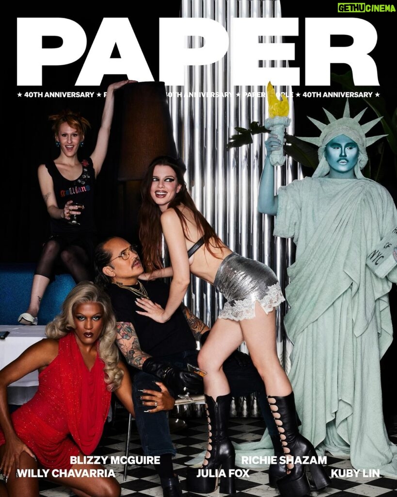 Julia Fox Instagram - 40 years of @papermagazine !! Thank you @justintmoran for including me in this iconic moment along side my faves ♥️ photography @oscarouk stylist @melreneestyles set designer @thajhb makeup @andrewfdangelo hair @uhmmwhat editor-in-chief @justintmoran managing editor @mattdwille editorial producer @angelinacantu fashion editor @reignofdynasty social editor @alaskariley music editor @ericacxmpbell publisher @briancalle production assist @abilorenzini cover type @qoralswjd_ photo assists @vincent_doria @cook_studios dit @michaelgranacki set design assist @ccuulleenn style assists @hannahatira @gabbyweis makeup assists @ionamouramakeup @eo.nat @tommymakeup_ hair assists @matthewsosnowski @lajonaji @dylasilv @johnnovotny
