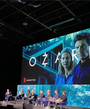 Julia Garner Instagram - Last nights #Ozark panel. So wonderful seeing my @ozark family. Thank you @jimmykimmel for moderating. SO MUCH FUN! ♥️♥️♥️ #fysee