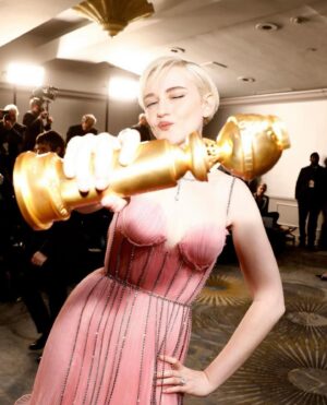 Julia Garner Instagram - Thank you HFPA! The @goldenglobes was so surreal. I feel eternally grateful. I LOVE YOU ALL SO MUCH! 💕 XO