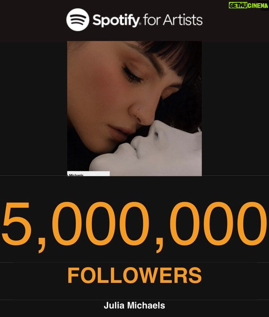 Julia Michaels Instagram - This may not be a big deal to some but I woke up to this news and I cried. I haven’t put out my own music in a while. Im desperate to. Thank you so much for sticking with me and by me. We’re still growing and im still so overwhelmed in the most beautiful ways by the unconditional love you all constantly make me feel. Thank you for staying. Thank you for your patience. Thank you for your love. Im grateful. ❤️