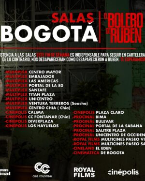 Juliana Velásquez Instagram - A M I G A . . . SALIÓ NUESTRA PELÍCULA 🎥🍿🩸🔪
•
•
•
Estaremos este Viernes, Sábado y Domingo en estas diferentes salas de cine de nuestro país con “EL BOLERO DE RUBÉN”. Una historia que nos unió para siempre. 

Vayan a comprar sus boletas ya pues y si se queda sin verla…
DESPUÉS NO DIGA QUE NO LE AVISAMOS.

@elboleroderuben 

📸: @eljuanpaphoto