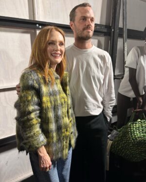 Julianne Moore Instagram - Thank you @matthieu_blazy for inviting me to your bold and beautiful show. 

 @kaymontano 
@halleybrisker 
@kateyoung 
@matthieu_blazy
@lucytuckernails
@fabricioormonde
#bottegaveneta