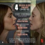 Julianne Moore Instagram - Thank you #GoldenGlobe voters for recognizing Todd Haynes’ @maydecemberfilm in the catagory of Best Musical or Comedy. I am also so grateful to be nominated along with my brilliant partners Natalie Portman and Charles Melton. This movie is so special to me and I am thankful to have had this great creative experience with such extraordinary collaborators. @gloriasanchezprods @killer.films @mountaina @netflix @natalieportman @melton