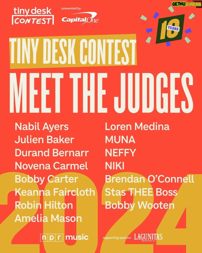 Julien Baker Instagram - excited to be a judge for @nprmusic’s 10th annual tiny desk contest alongside so many cool folks, including a few pals! you can submit your song until feb 21st at: npr.org/tinydeskcontest #tinydeskcontest #nprmusic #npr #tinydesk