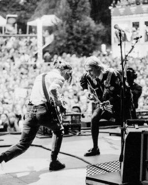 Julien Baker Instagram - This year has been so beautiful, so overwhelming, so replete with experience, so challenging and brain-bending, that I can hardly look away. I’ve been fortunate to be surrounded by people and met with situations that demand my attention, and I’ve been honored with the chance to show up for them (and lucky that @saladjockey has been there to artfully capture all the moments I most want to be awake for). I’ve been so proud to share the stage with my musical heroes and friends— prouder still at how often those two categories overlap. Every day I watch a huge community of touring professionals rely on each other to make something magical happen, and every day I get to see the gift of wonder, joy, and respite music brings to people. Thank you, thank you, thank you for another year participating in life on earth. Boygenius Fucking Rocks. 

📸 by Ashley Gellman (@saladjockey)