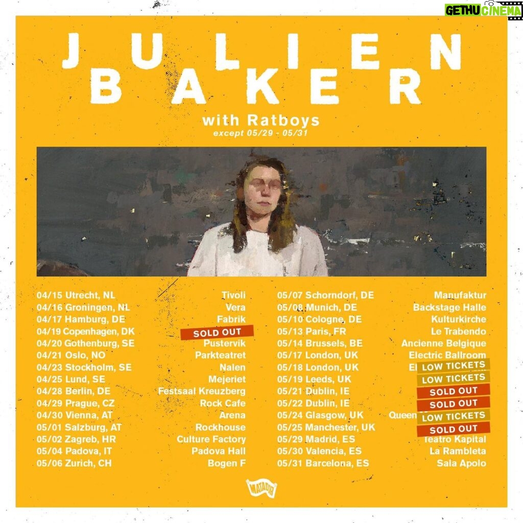 Julien Baker Instagram - update on uk/eu dates, including a few low ticket alerts! julienbaker.com for tickets and info.