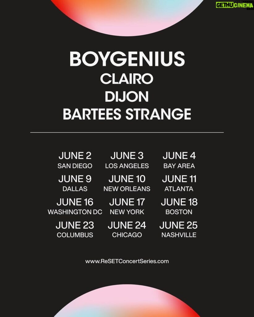 Julien Baker Instagram - Excited to announce that @xboygeniusx are playing Re:SET this June with Clairo, Dijon, and Bartees Strange. Register now for early ticket access at resetconcertseries.com