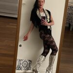 Juliette Lewis Instagram - When I organize my closet I always end up trying on possible stage outfits. 🦹‍♀️ (Rocknroll show coming in June I fckn sware)