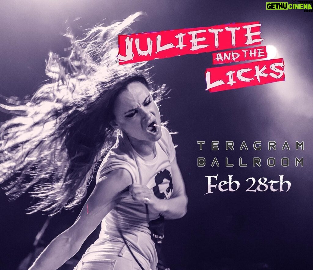 Juliette Lewis Instagram - The Licks live! These shows will SELL OUT get those tics now- LINK IN BIO⚡️@teragramla Feb 28th tickets are on sale! Get stoked @kemble_walters @slippy_wo @toddsplanet @dylanthoward #julietteandthelicks #rocknroll link in bio