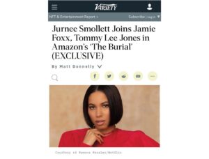 Jurnee Smollett Instagram - Hey Jamie, Tommy, Maggie…letsssss goo!!! I’ve studied these giants my entire life and to be able to work along side them is a dream come true. Can’t wait to jump in it with them. 🙌🏽🙌🏽 #TheBurial 

Cc @iamjamiefoxx @maggiebetts @datariturner @amazonstudios