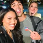 Jurnee Smollett Instagram – My #votingsquad is on it! We are having a party at the polls and my homie @taylorzakharperez followed the assignment and voted early!! @madelyncline and I are about to do the same! Your voice is vital fam, please make a plan and bring your friends to the polls! November 8th!! We can’t let them silence our voice. @whenweallvote