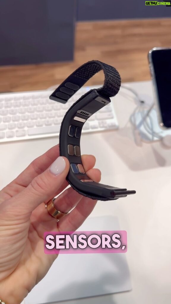 Justine Ezarik Instagram - This is another level of spatial computing with @mudraband! Using brain waves and gestures to control your iPhone and Apple gadgets! #ces2024
