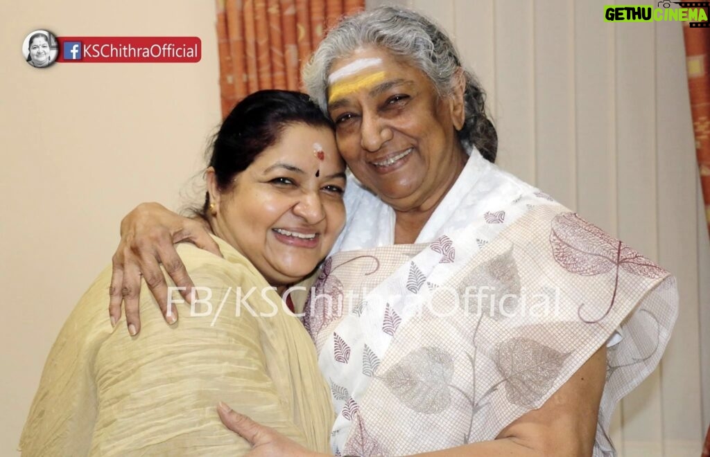 K. S. Chithra Instagram - Happy Birthday to the most inspiring, the queen of expressions, the most humble being & our beloved Amma..Dear Janaki Amma ..Always praying God for your good health, happiness and long life. Have a wonderful birthday Amma. #KSChithra #SJanaki #JanakiAmma