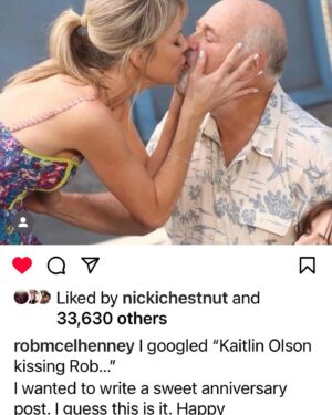 Kaitlin Olson Instagram - I kiss all Robs. But only if I get to be on the left side. Happy anniversary, best friend. ♥️#14 @robmcelhenney