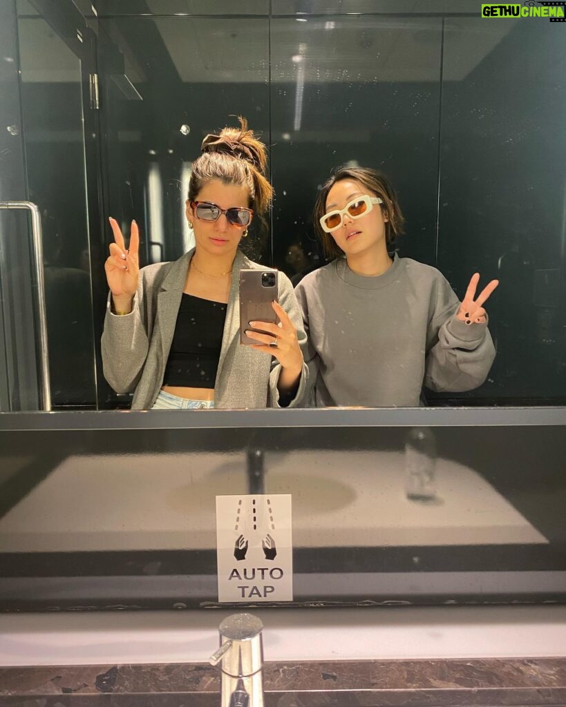 Karen Fukuhara Instagram - Bathroom selfies continue - guess who decided to join us
