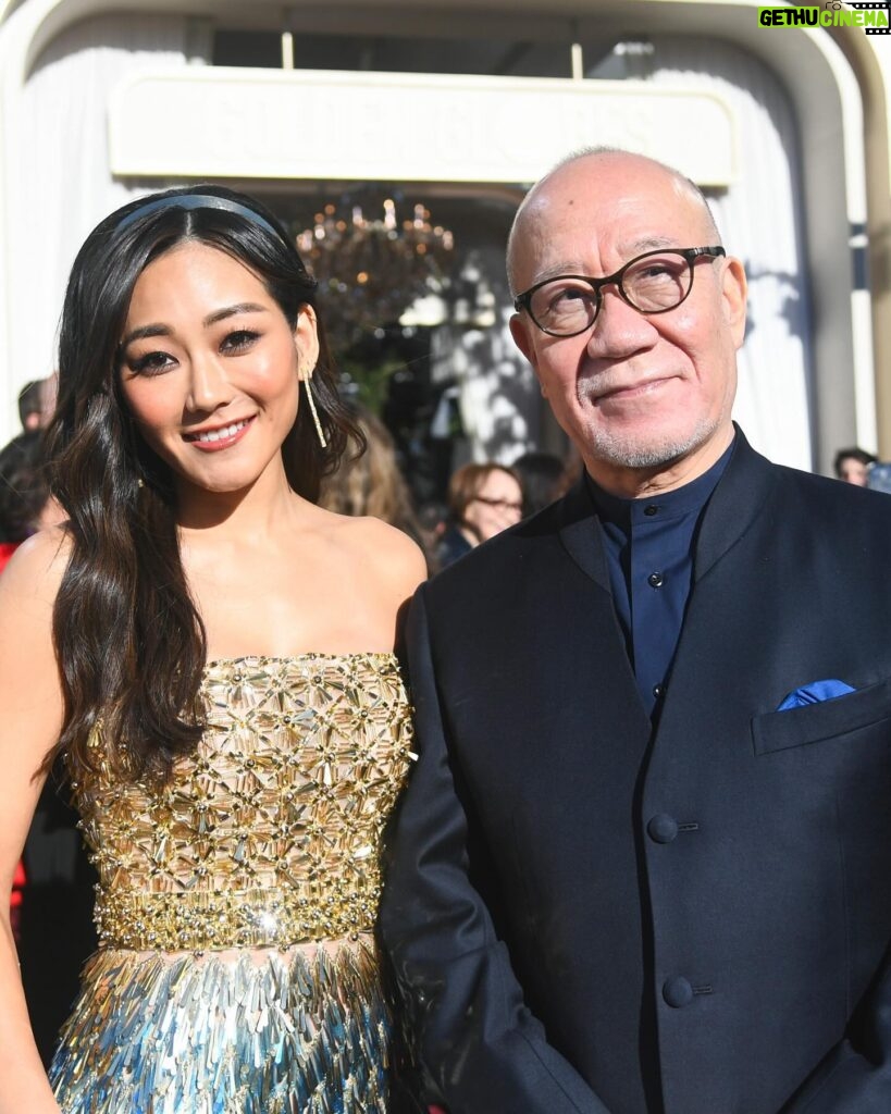 Karen Fukuhara Instagram - In honor of today - flashback to The Golden Globes with the one and only @joehisaishi.official Wishing THE BOY AND THE HERON team the best tonight🫶🏼