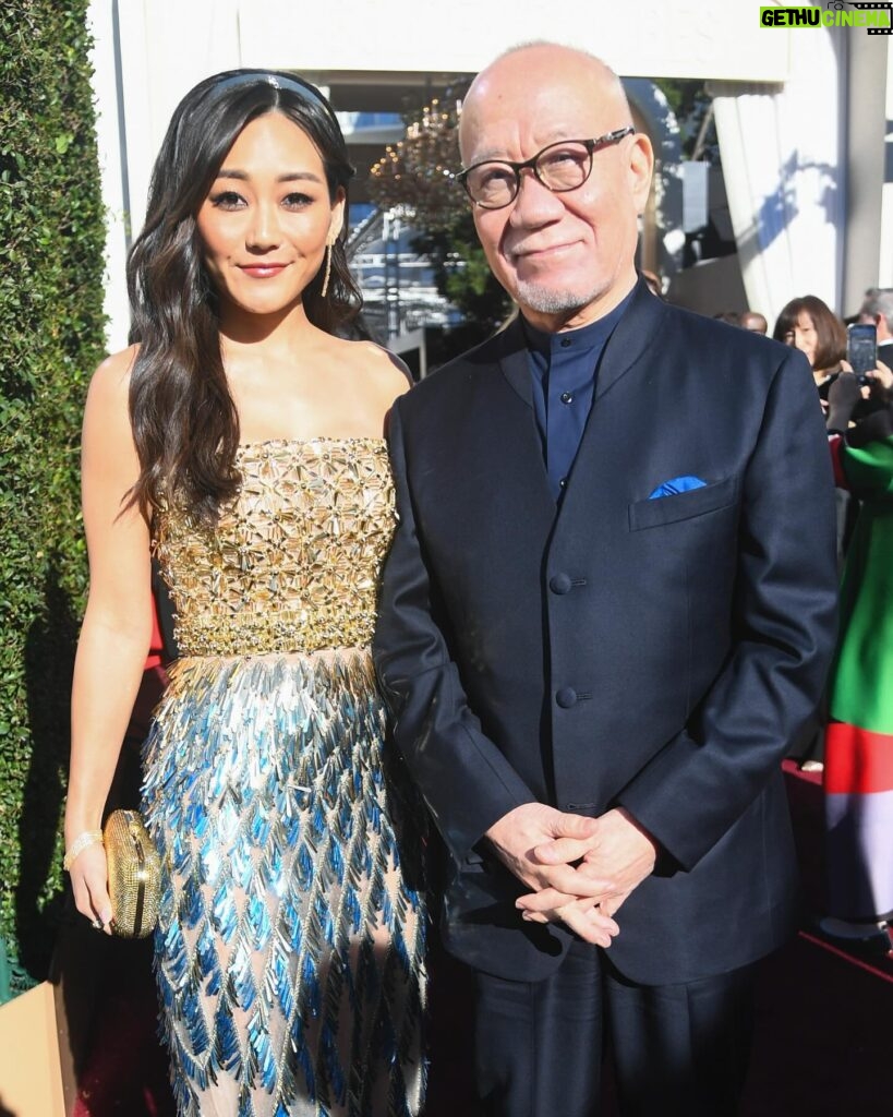 Karen Fukuhara Instagram - In honor of today - flashback to The Golden Globes with the one and only @joehisaishi.official Wishing THE BOY AND THE HERON team the best tonight🫶🏼