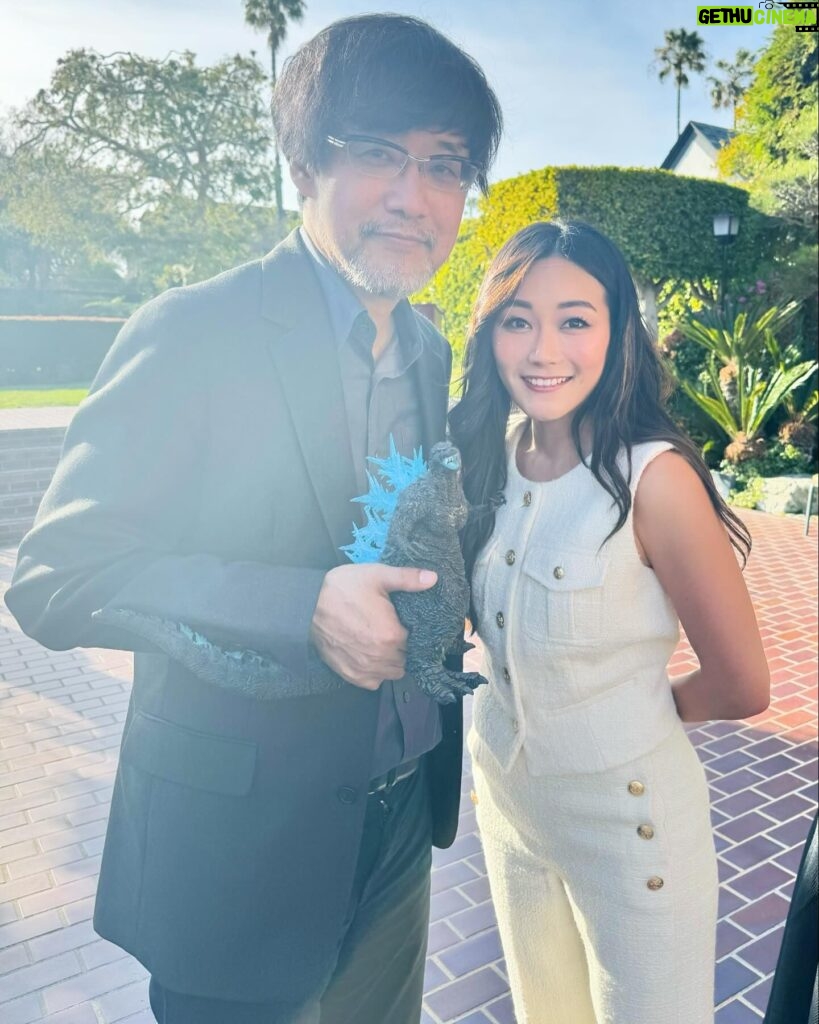 Karen Fukuhara Instagram - Spent yesterday celebrating the 3 Japanese Oscar nominated films this year: PERFECT DAYS, GODZILLA MINUS ONE & THE BOY AND THE HERON at the Consulate General of Japan’s beautiful home. Thank you for bringing us together Sone-San. Felt incredibly proud to be there with our community! @japanhousela @japanconsulatela @theacademy @michsugi @hiroco_512 Last two slides are from our dinner at @republique.restaurantla I mean…divine.