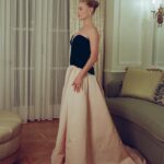 Kate Bosworth Instagram - On film! #bts @vanityfair 🎀 Thank you @samanthamcmillen_stylist @moniquelhuillier for this beautiful dress 💞 (& my dream date @justinlong for so sweetly making sure it looked perfect for me :) @danadelaney @charlottetilbury for nailing the less-is-more assignment 🙏🏻 @bridgetbragerhair @jennaleeartistry you girls are my heroes!!! I would have been lost without you 🫶🏻 @ashlie_johnson 💅🏻 the most important manicure to date 😘 📸 @logansrice