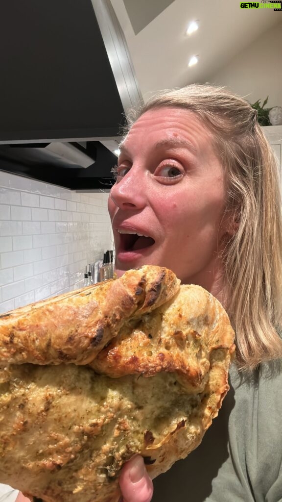 Katee Sackhoff Instagram - Holy Hannah I’m on a bread making journey! Obsessed!! I feel like I’ve found my calling 😂❤️👍🏻 🥖 This one is my take on a pizza bread 🤤 So Good! 🍕#breadmaking
