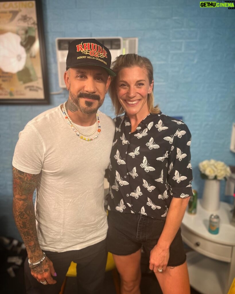 Katee Sackhoff Instagram - My new bestfriend @aj_mclean and I sit down for the newest episode of BlahBlahBlah to discuss the most fun random wide range of topics. I hope you enjoy getting to know Alex as much as I did ❤️❤️❤️🙏🏻 #ajmclean #bsb #nerds #fangirling #blahblahblah #bbbkatee