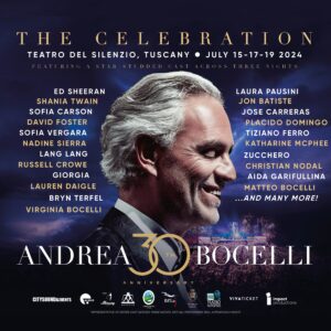 Katharine McPhee Instagram - Honored to be celebrating the legendary @andreabocelliofficial’s 30 year long career this summer with this spectacular line up in a special 3-day concert! In one of my favorite places no less! Get your tickets now. 🇮🇹🤍