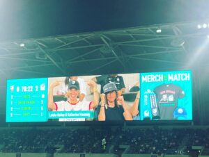 Katherine Moennig Instagram - Soccer sugar and dreamy seats. Thank you for the best night @weareangelcity