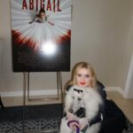 Kathryn Newton Instagram – Press for @abigailthemovie day 2 featuring dogs thank you @thombrowne I love this look!