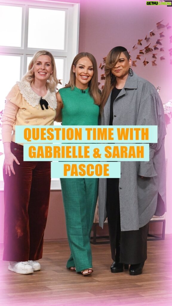 Katie Piper Instagram - Remain calm everyone, the ICON @gabrielleuk is on the sofa this morning, with the incredible @sara.pascoe 💥 It’s episode 10 and we’re nearly half way through the series! See you at 8:25am on @ITV 📺 @katiepipersbreakfastshow