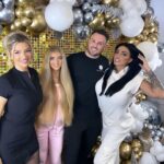 Katie Price Instagram - Had such a fun night at our Edinburgh masterclass 🩷 Thank you @neilmacleanhairstudio for hair and @joannawindrammua for makeup Backdrop and balloons from @partyyevent