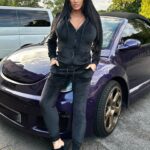 Katie Price Instagram - So excited for autumn & love all my JYY Velour Trackies ☔️ link in my bio & stories to shop all my outfits ☁️ ad