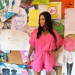 Katie Price Instagram - Love collecting all my kids artwork and pinning them on our wall at home💕☀️