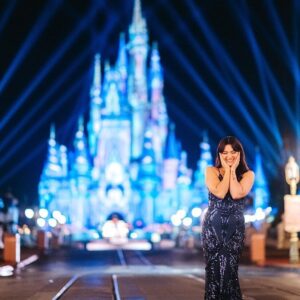 Katie Stevens Instagram - Disney really does make dreams come true! I had the honor of hosting the Disney Fairytale Weddings Fashion Show last week in honor of Walt Disney World’s 50th Anniversary! And I will never stop staring at photos of this magical night! The dresses are just as magical as you’d expect, and the 50th anniversary dress made me cry when I saw it! check it out on the Disney Parks youtube channel! #DisneyWeddings #DisneyWorld50